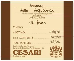 Il Bosco Amarone della Valpolicella Classico