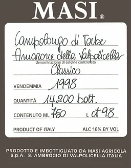 Amarone della Valpolicella Classico Campolongo di Torbe