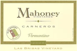 Mahoney Vineyards Las Brisas Vineyard Vermentino