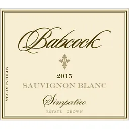 Babcock Winery and Vineyards Simpatico Sauvignon Blanc