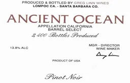 Greg Linn Wines Ancient Ocean Pinot Noir