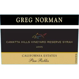 Camatta Hills Vineyard Reserve Syrah
