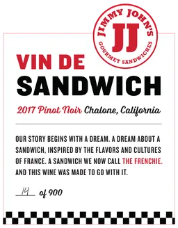 Jimmy John's Vin De Sandwich Pinot Noir