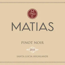 Matias Wines Santa Lucia Highlands Pinot Noir