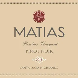 Matias Wines Santa Lucia Highlands Rosella's Vineyard Pinot Noir