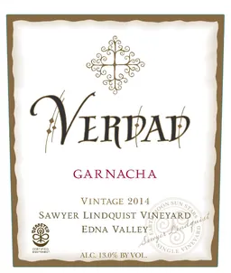 Verdad Sawyer Lindquist Vineyard Garnacha