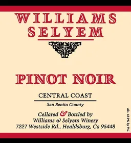 Williams Selyem Winery Central Coast Pinot Noir