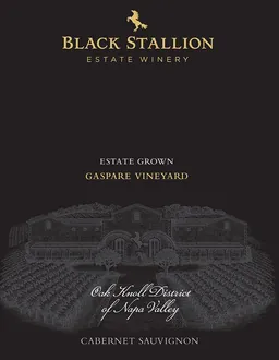Black Stallion Estate Winery Winery Gaspare Vineyard Cabernet Sauvignon