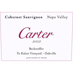 Carter Cellars Beckstoffer To Kalon