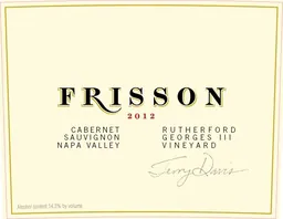 Frisson Wines Georges III Vineyard Cabernet Sauvignon