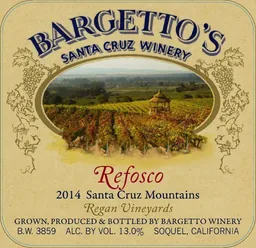 Bargetto Regan Vineyards Refosco