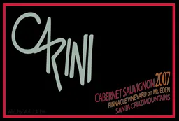 Carini Winery Pinnacle Vineyard on Mt. Eden Cabernet Sauvignon