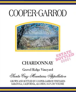 Cooper-Garrod Estate Vineyards Gravel Ridge Vineyard Chardonnay