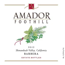 Amador Foothilll Winery Barbera