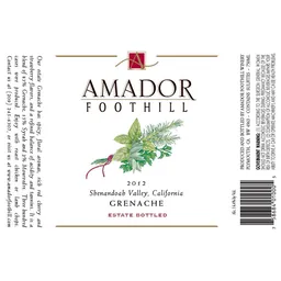 Amador Foothilll Winery Grenache