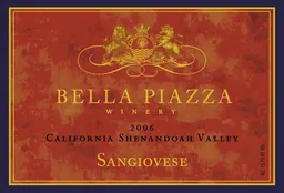 Bella Piazza Winery Sangiovese