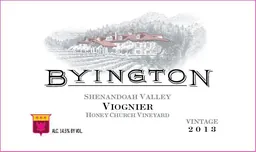 Byington Vineyards & Winery Byington Shenandoah Valley Viognier