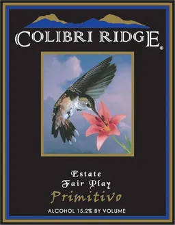 Colibri Ridge Winery Primitivo