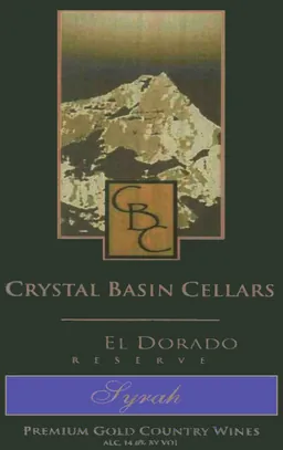 Crystal Basin Cellars Reserve Syrah