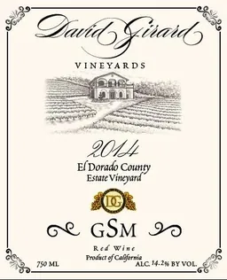 David Girard Vineyards GSM DGV Estate