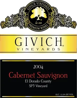 Givich Vineyards SP3 Cabernet Sauvignon
