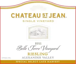 Chateau St. Jean Belle Terre Vineyard Late Harvest Riesling