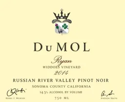 Widdoes Vineyard Ryan Pinot Noir