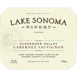 Lake Sonoma Winery Alexander Valley Cabernet Sauvignon