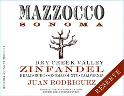 Mazzocco Juan Rodriguez Reserve Zinfandel