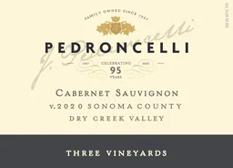 Pedroncelli Winery Three Vineyards Dry Creek Cabernet Sauvignon