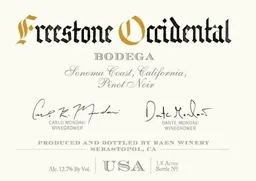 Bodega Freestone Occidental Pinot Noir