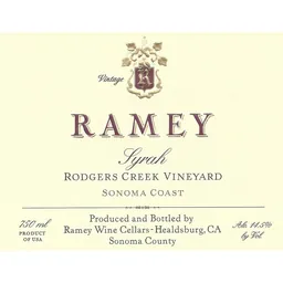 Ramey Rodgers Creek Vineyard Syrah