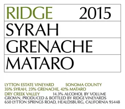 Lytton Estate Vineyard Grenache/Syrah/Mataro