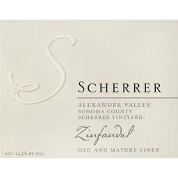 Scherrer Vineyard Old & Mature Vines Zinfandel