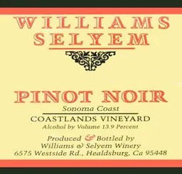 Coastlands Vineyard Pinot Noir