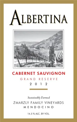Albertina Wine Cellars Zmarzly Family Vineyards Reserve Cabernet Sauvignon