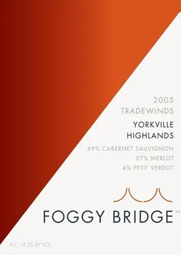 Foggy Bridge Winery Tradewinds Cabernet Sauvignon Merlot Petit Verdot