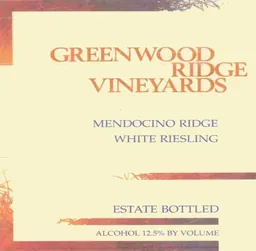 Greenwood Ridge Vineyards White Riesling