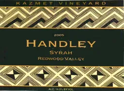 Handley Cellars Kazmet Vineyard Syrah