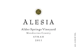 Alesia Alder Springs Vineyard Syrah