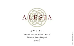 Alesia Fairview Ranch Syrah