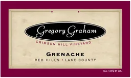 Gregory Graham Crimson Hill Vineyard Grenache