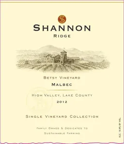 Shannon Ridge Betsy Vineyard Malbec