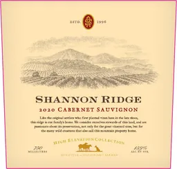 High Elevation Cabernet Sauvignon