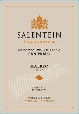 Bodegas Salentein Single Vineyard La Pampa  Malbec