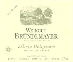 Brundlmayer Kamptal Alte Reben Zobinger Heiligenstein Riesling