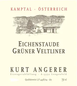 Kurt Angerer Eichenstaude Gruner Veltliner