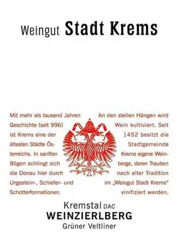 Stadt Krems Weinzierlberg Gruner Veltliner