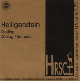 Zobinger Heiligenstein Erste Lage Riesling