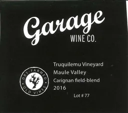 Garage Wine Co. Truquilemu Vineyard Lot 77 Carignan